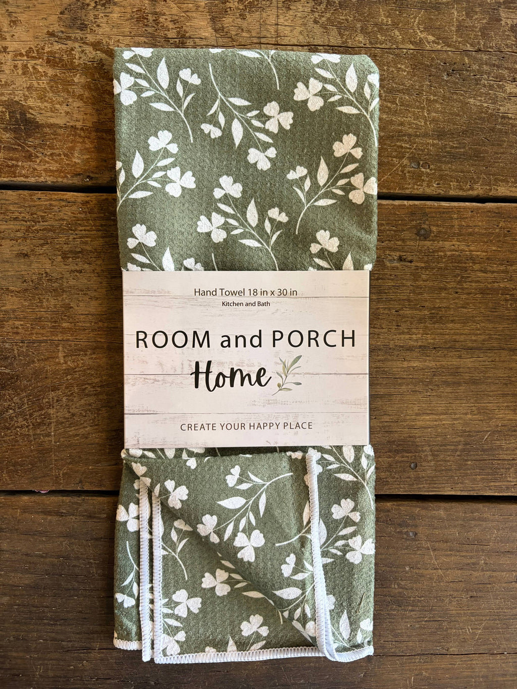 Meadow Olive Double-Sided Tea Towel - Recycled Microfiber