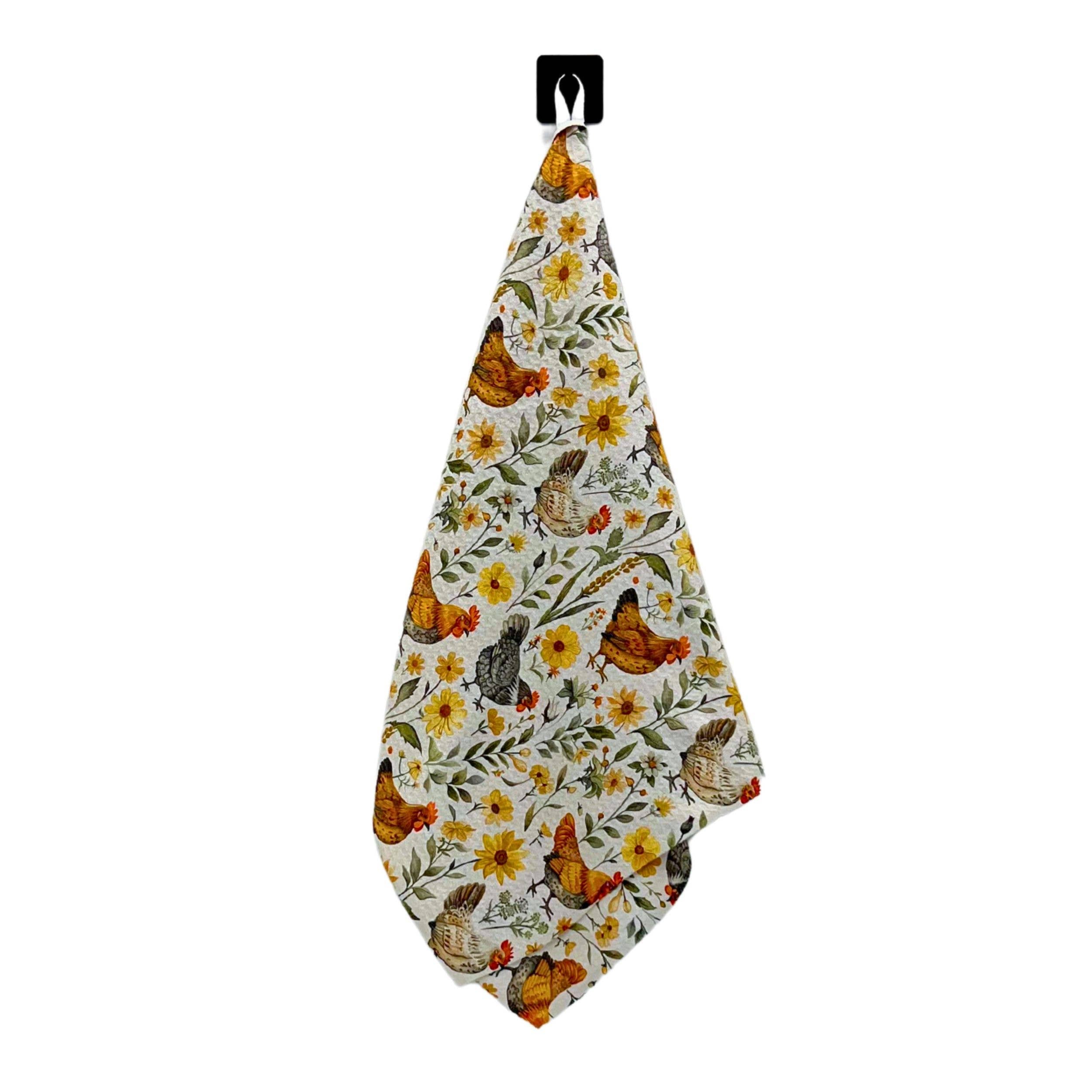 Chicken Farmhouse Waffle Dish Towel