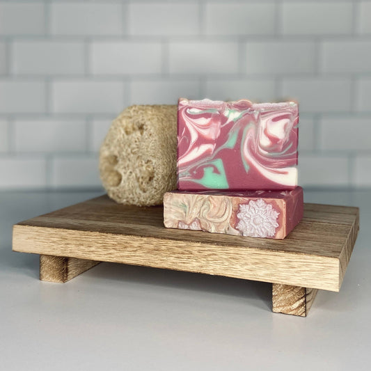 Strawberries and Snowflakes Vegan Handmade Soap