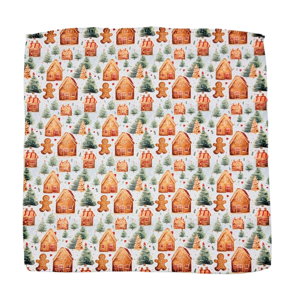 Gingerbread House With Tree Dishcloth