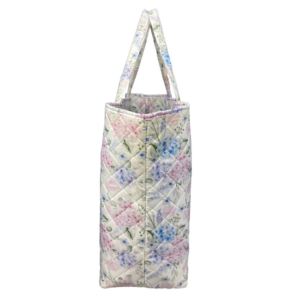 Royal Hydrangea Designer Quilted Tote Bag