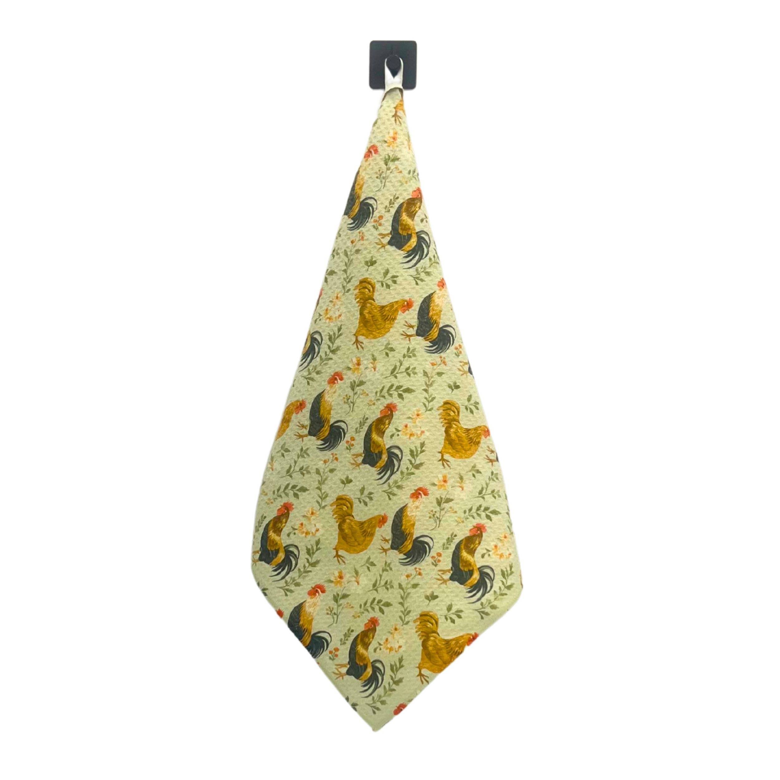 Rooster in the Hen House Tea Towel