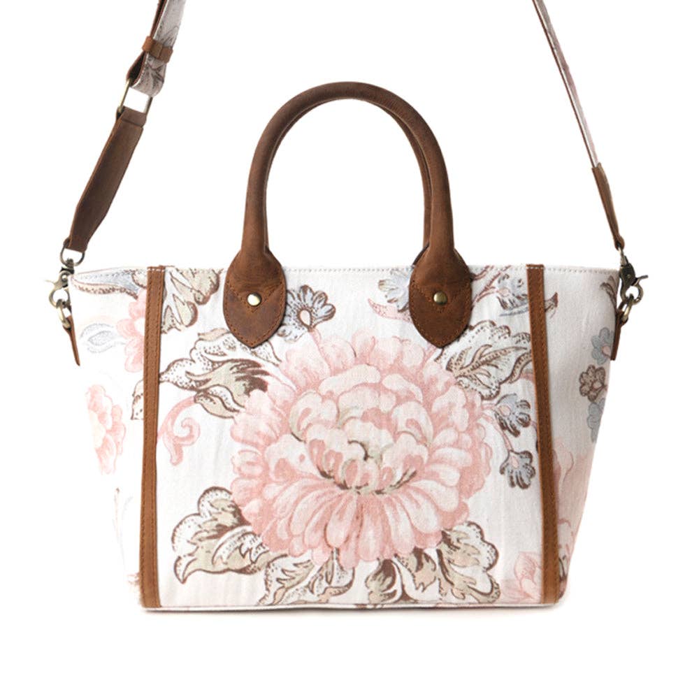 Myra Rosy Trails Crossbody Bag in Faded Plum