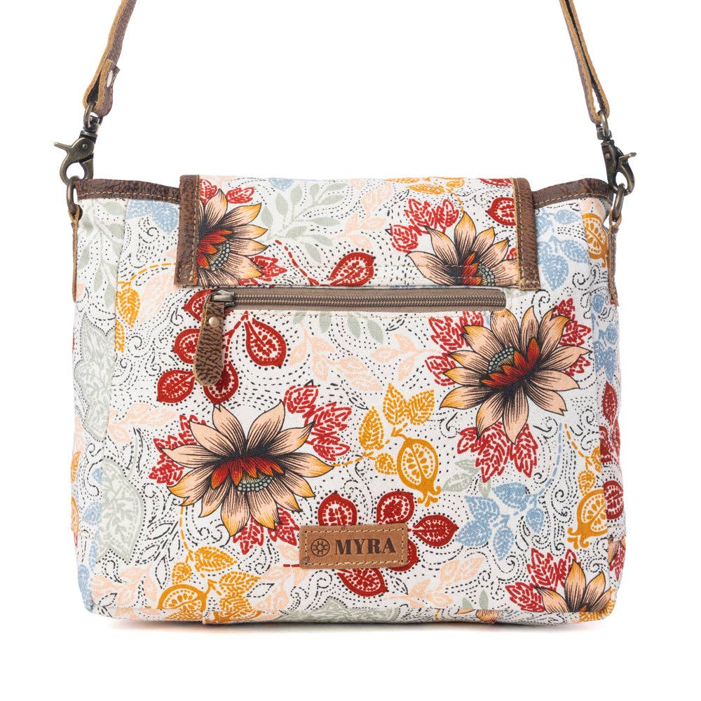 Oakline Cotton & Leather Shoulder Bag in Powder Brown