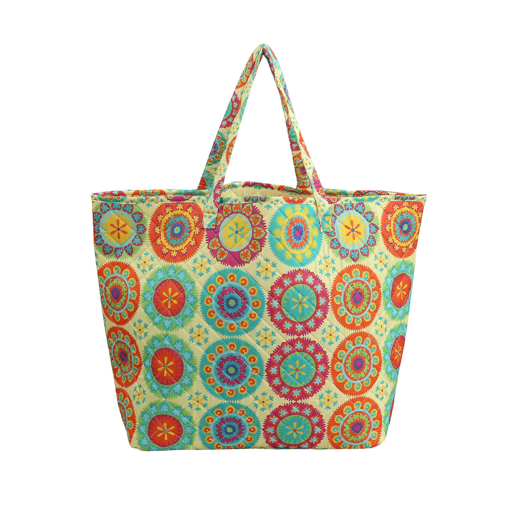 Medallion Colorful Designer Quilted Tote Bag