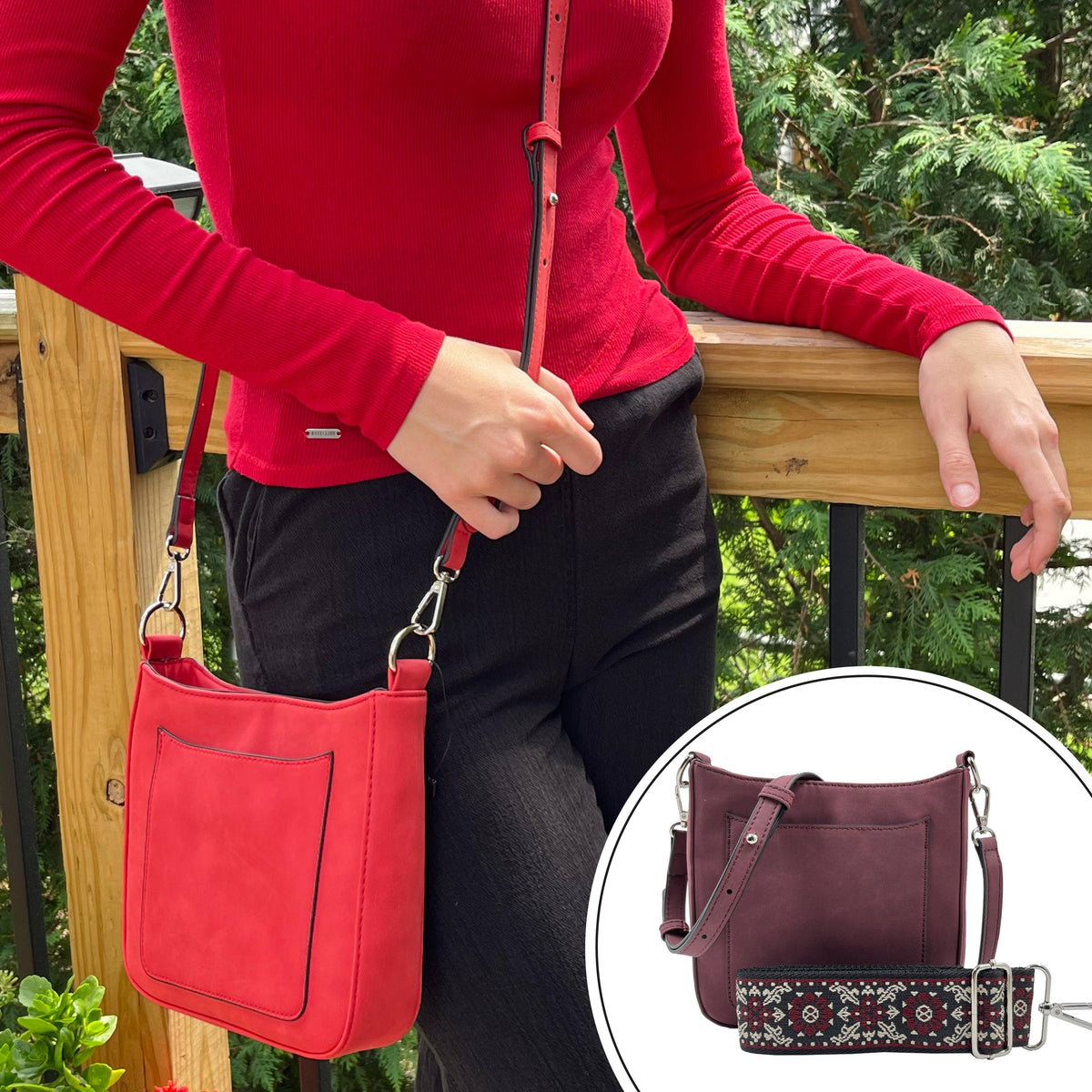 Ashley Vegan Leather Crossbody