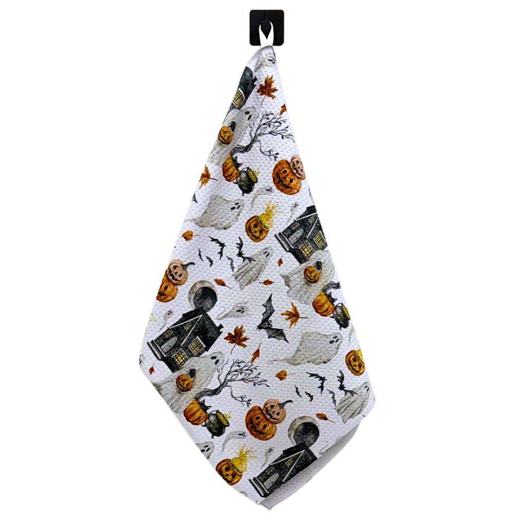 Haunted House Trick or Treat Tea Towel