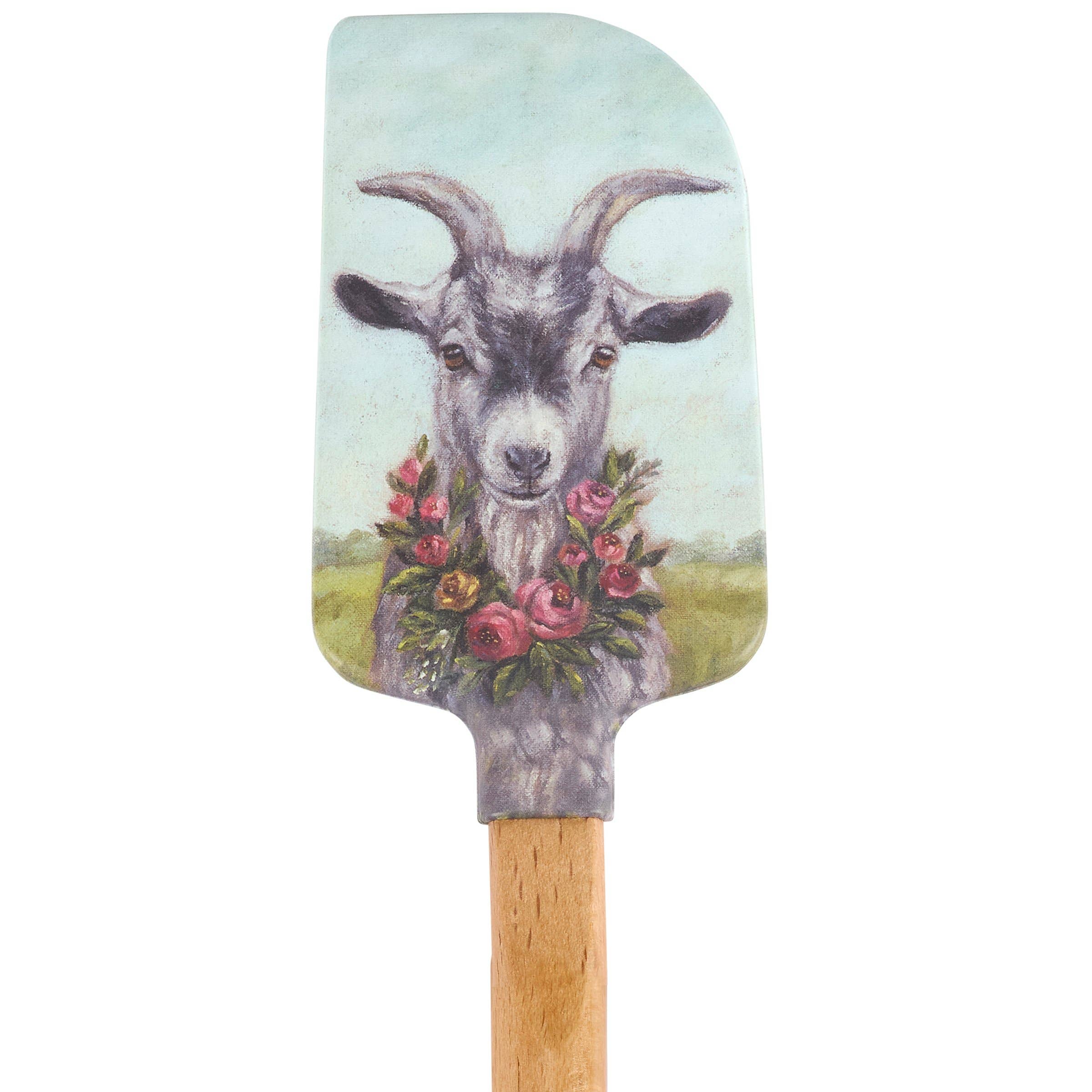 Floral Goat Spatula