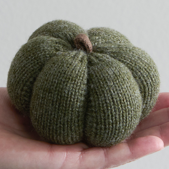 Artisan Handcrafted Cozy Pumpkins—Variegated Knit Yarn Colors
