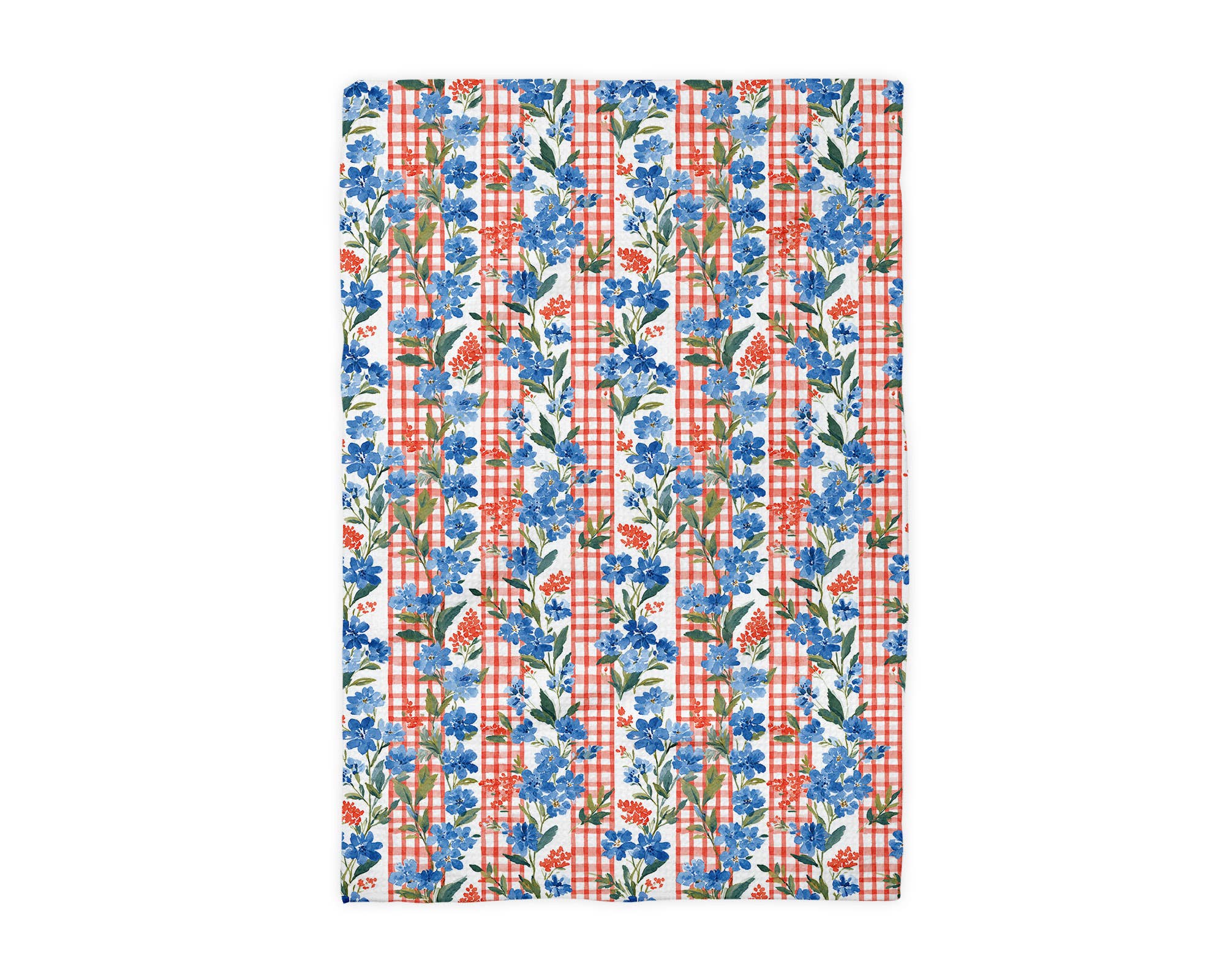 4th of July Kitchen Towel - Striped Floral
