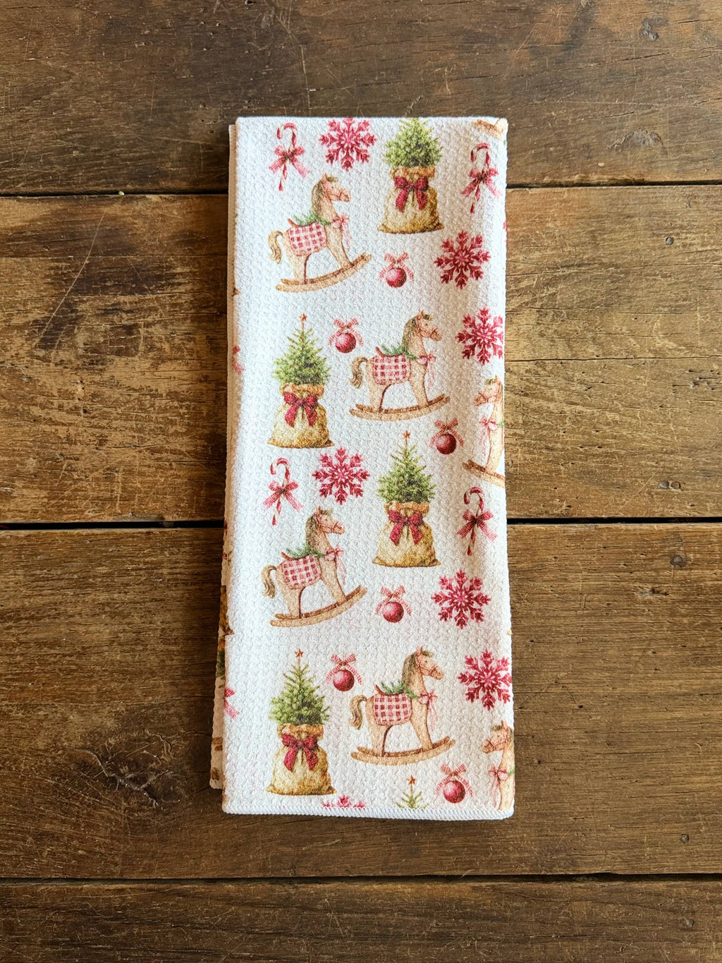 Rocking Horse Double-Sided Tea Towel