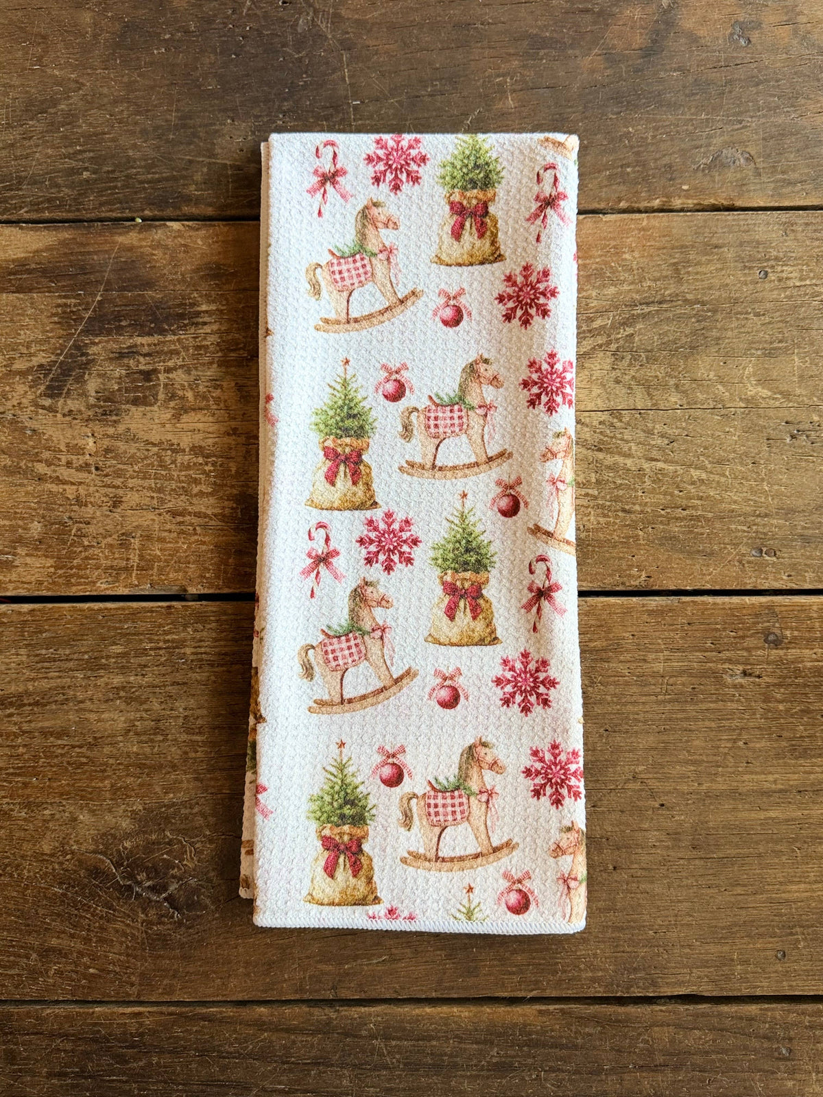 Rocking Horse Double-Sided Tea Towel