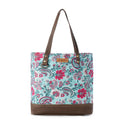Pink Paisley Upcycled Canvas Tote Bag - Pink