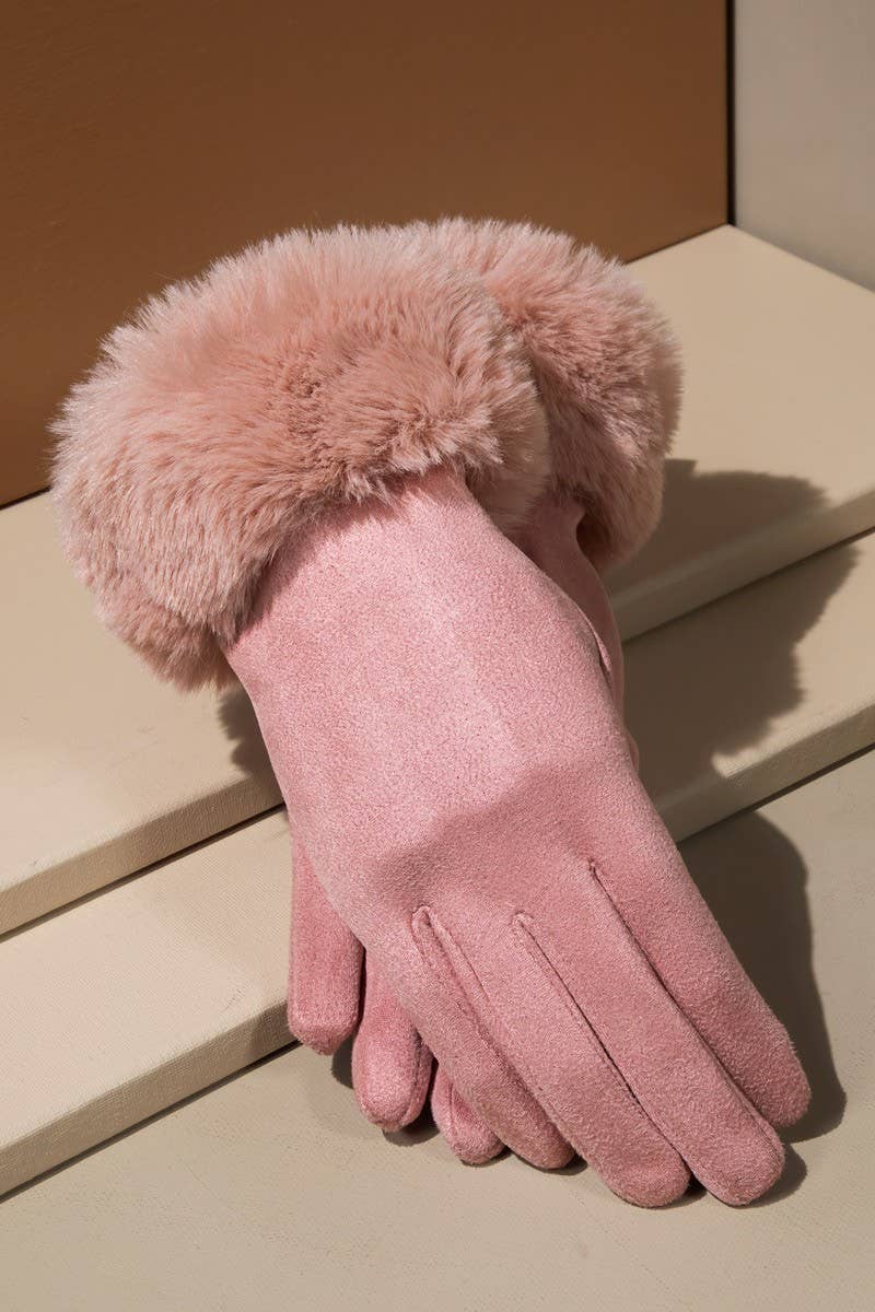 Faux Suede Gloves