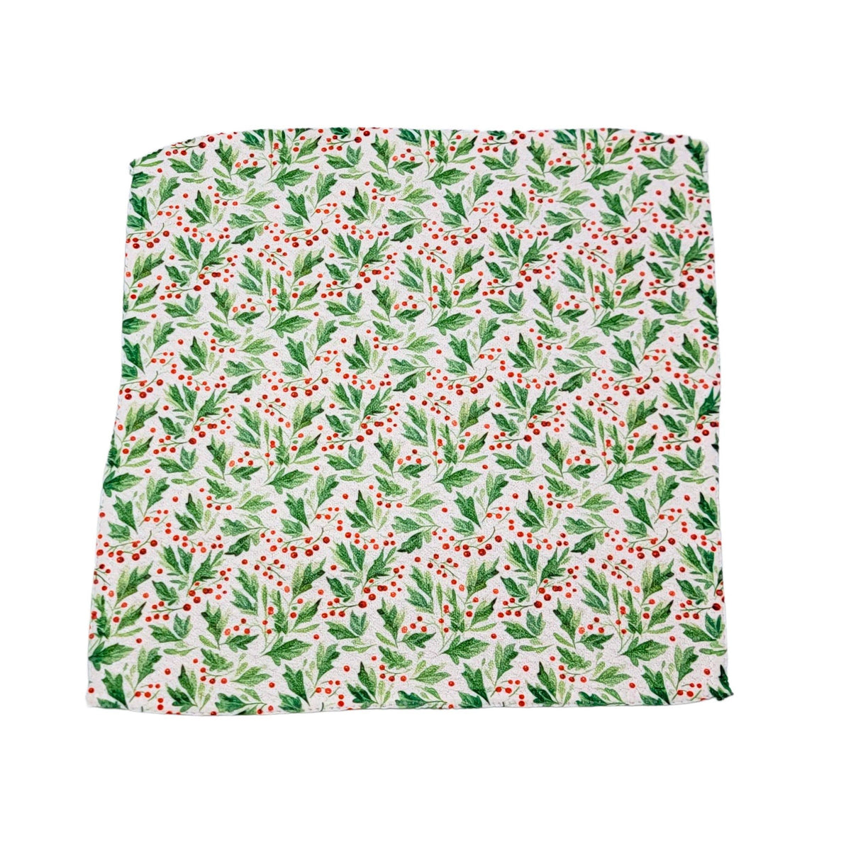 Christmas Decor Mistletoe Patterned Dishcloth