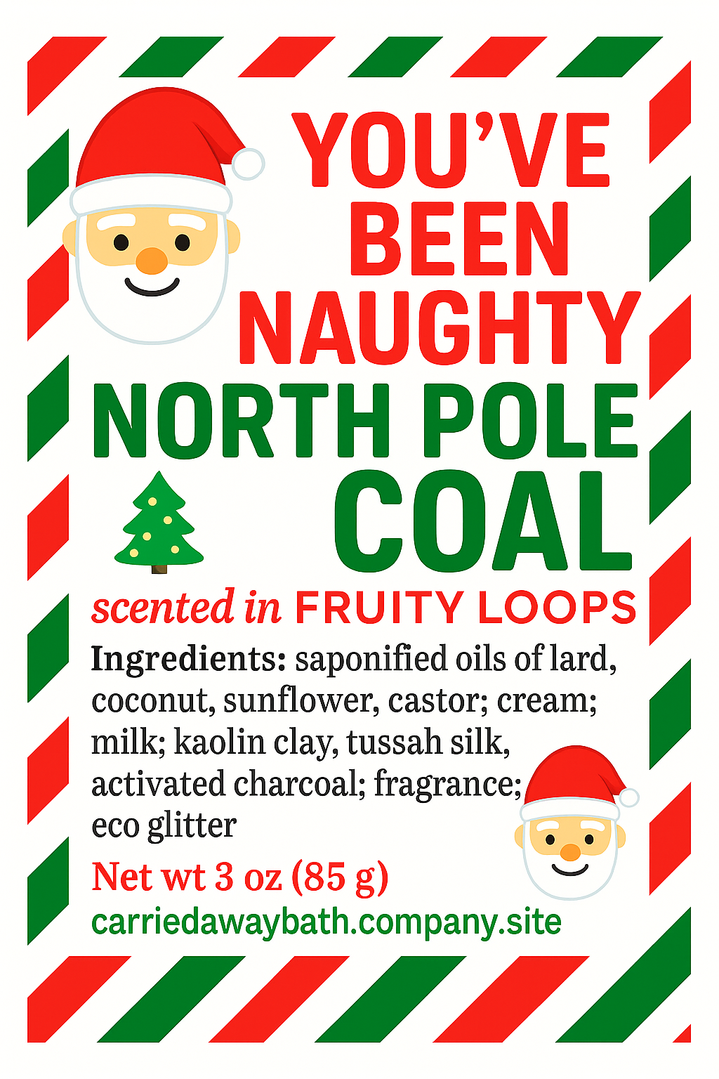 North Pole Coal – Fruity Loops Scented Soap