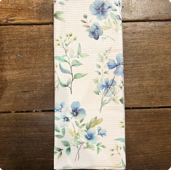 Cottage White Tea Towel - Recycled Microfiber